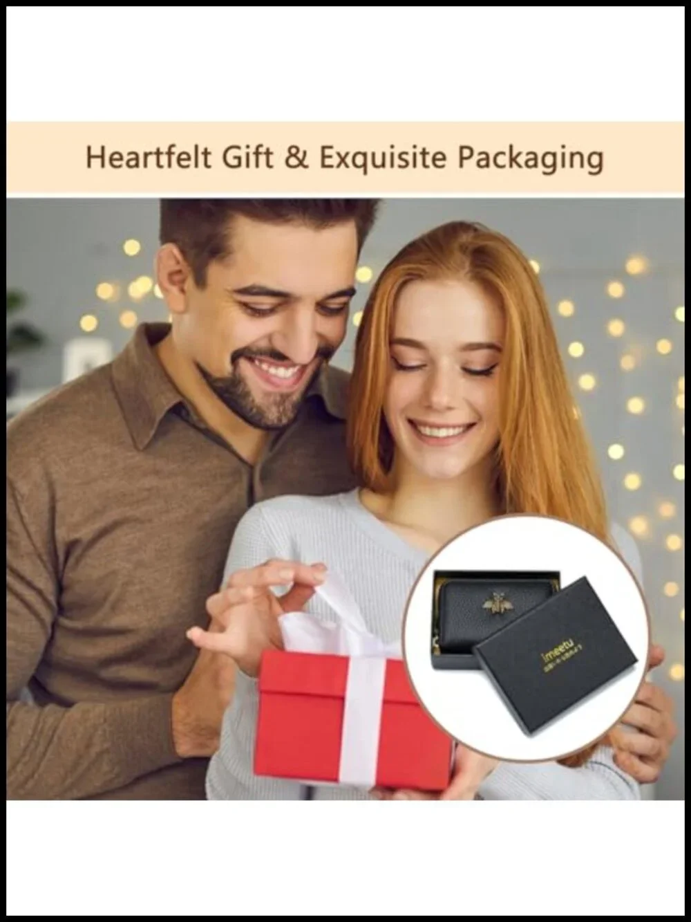 RFID Credit Card Holder Small Leather Zipper Card Case Wallet for Women
